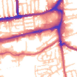 Daytime road noise heatmap for SW19 2RD