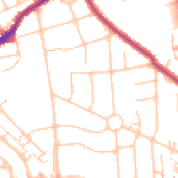 Daytime road noise heatmap for SW19 3JE