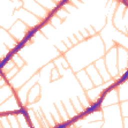 Daytime road noise heatmap for SW19 3PU