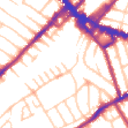 Daytime road noise heatmap for SW19 3QL