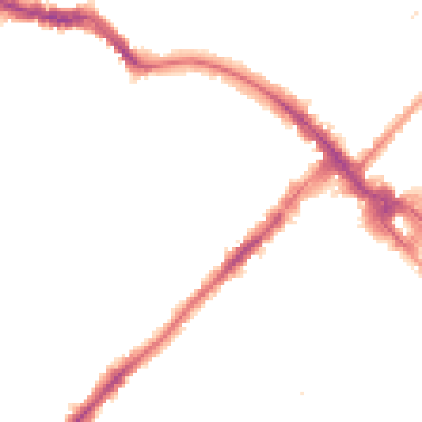 Night-time road noise heatmap for SW19 4AS