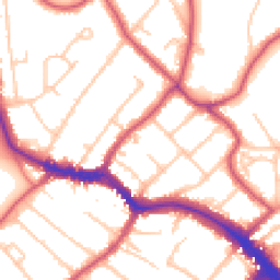 Daytime road noise heatmap for SW19 5AW