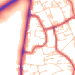 Daytime road noise heatmap for SW19 6DL