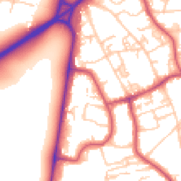 Daytime road noise heatmap for SW19 6DP
