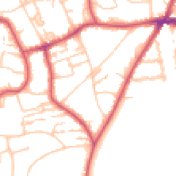 Daytime road noise heatmap for SW19 6LG