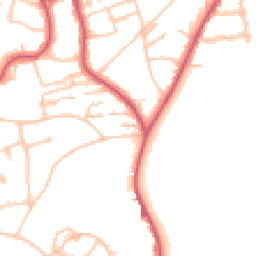Daytime road noise heatmap for SW19 6PZ
