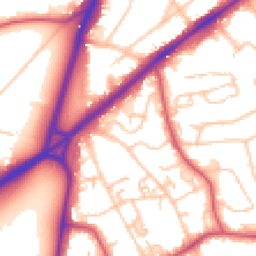 Daytime road noise heatmap for SW19 6RR