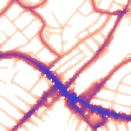 Daytime road noise heatmap for SW19 7AD