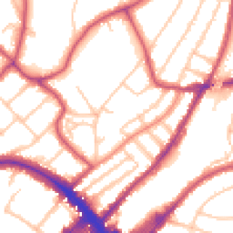 Daytime road noise heatmap for SW19 7EB