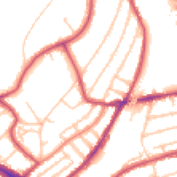 Daytime road noise heatmap for SW19 7EY