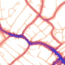 Daytime road noise heatmap for SW19 7RJ