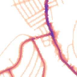 Daytime road noise heatmap for SW19 8AA