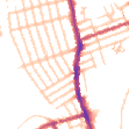 Daytime road noise heatmap for SW19 8BH