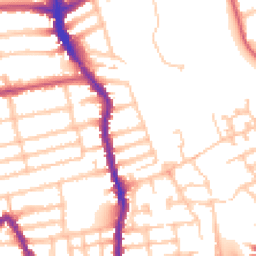 Daytime road noise heatmap for SW19 8SQ