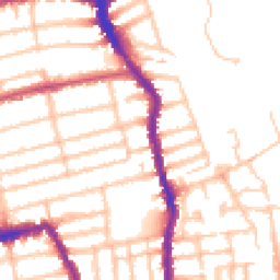 Daytime road noise heatmap for SW19 8TQ