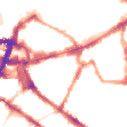 Night-time road noise heatmap for SW1P 1BB