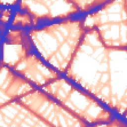 Daytime road noise heatmap for SW1P 1DU