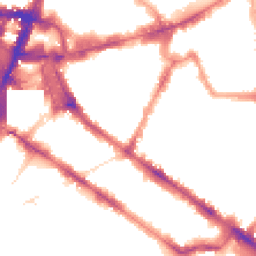 Night-time road noise heatmap for SW1P 1DU