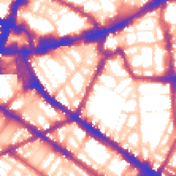 Daytime road noise heatmap for SW1P 1JU