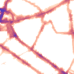 Night-time road noise heatmap for SW1P 1JU
