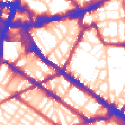 Daytime road noise heatmap for SW1P 1JW