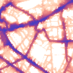 Daytime road noise heatmap for SW1P 1LA