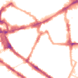 Night-time road noise heatmap for SW1P 1LA