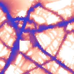 Daytime road noise heatmap for SW1P 1NN