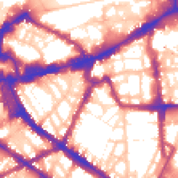 Daytime road noise heatmap for SW1P 1NS