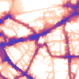Daytime road noise heatmap for SW1P 1RL