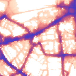 Daytime road noise heatmap for SW1P 2HP