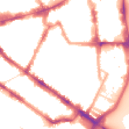 Night-time road noise heatmap for SW1P 2LX