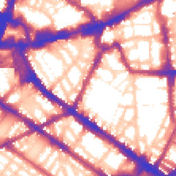 Daytime road noise heatmap for SW1P 2ND