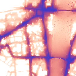 Daytime road noise heatmap for SW1P 3NB