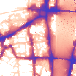 Daytime road noise heatmap for SW1P 3NE