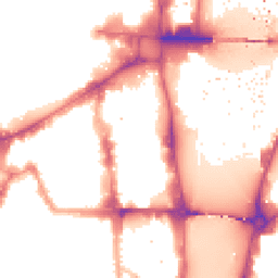 Night-time road noise heatmap for SW1P 3NG