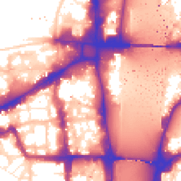 Daytime road noise heatmap for SW1P 3PL
