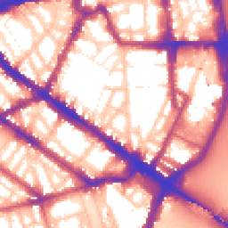 Daytime road noise heatmap for SW1P 4NR