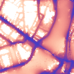 Daytime road noise heatmap for SW1P 4PT