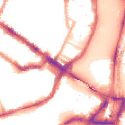 Night-time road noise heatmap for SW1P 4PZ