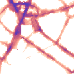 Night-time road noise heatmap for SW1V 1AG