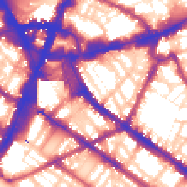 Daytime road noise heatmap for SW1V 1BS