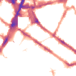 Night-time road noise heatmap for SW1V 1JB