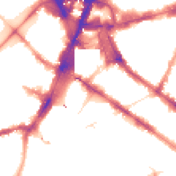 Night-time road noise heatmap for SW1V 1QF
