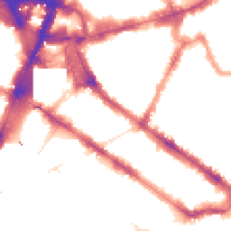 Night-time road noise heatmap for SW1V 1SH