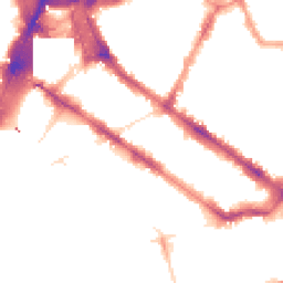 Night-time road noise heatmap for SW1V 2ER