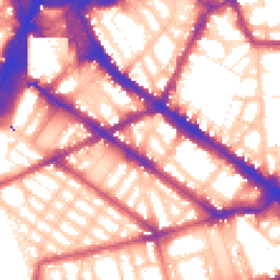 Daytime road noise heatmap for SW1V 2LW