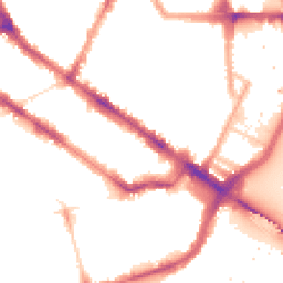 Night-time road noise heatmap for SW1V 2PX