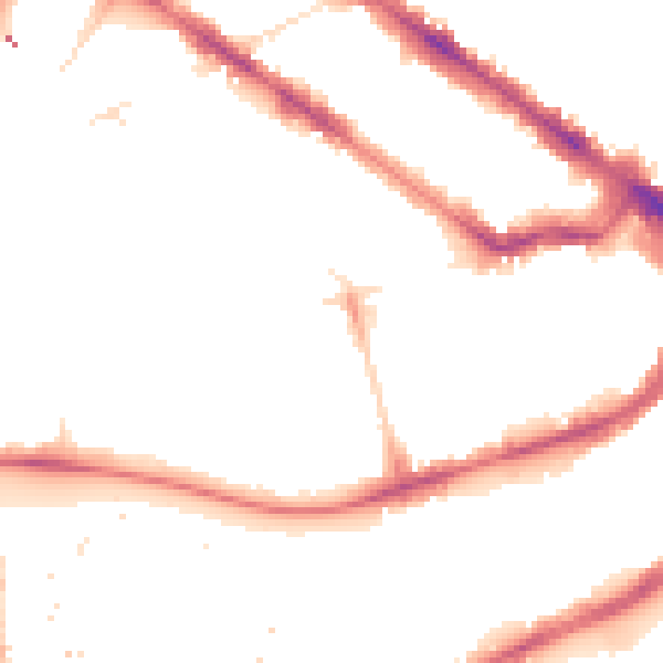 Night-time road noise heatmap for SW1V 3EX