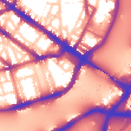 Daytime road noise heatmap for SW1V 3SD